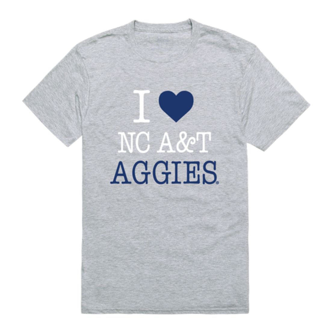 I Love North Carolina A&T State University Aggies T-Shirt Tee