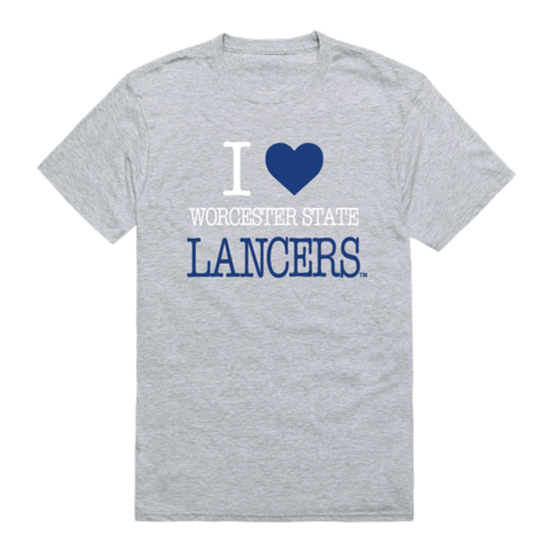 I Love Worcester State University Lancers T-Shirt Tee