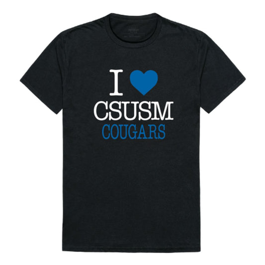 I Love California State University San Marcos Cougars T-Shirt Tee