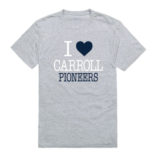 Mouseover Image, I Love Carroll University Pioneers T-Shirt Tee