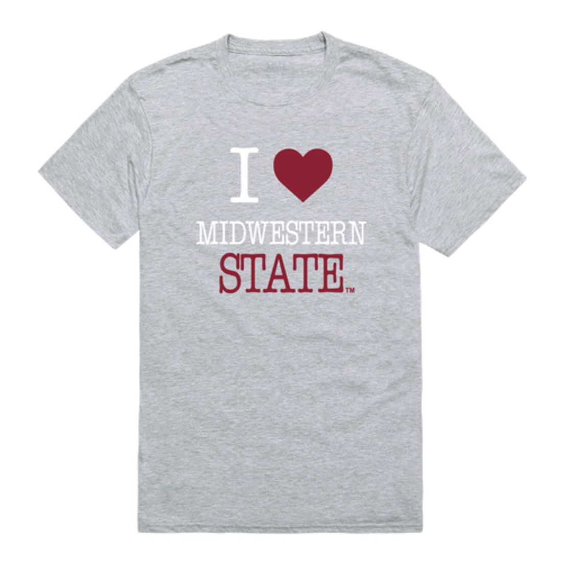 I Love Midwestern State University Mustangs T-Shirt Tee