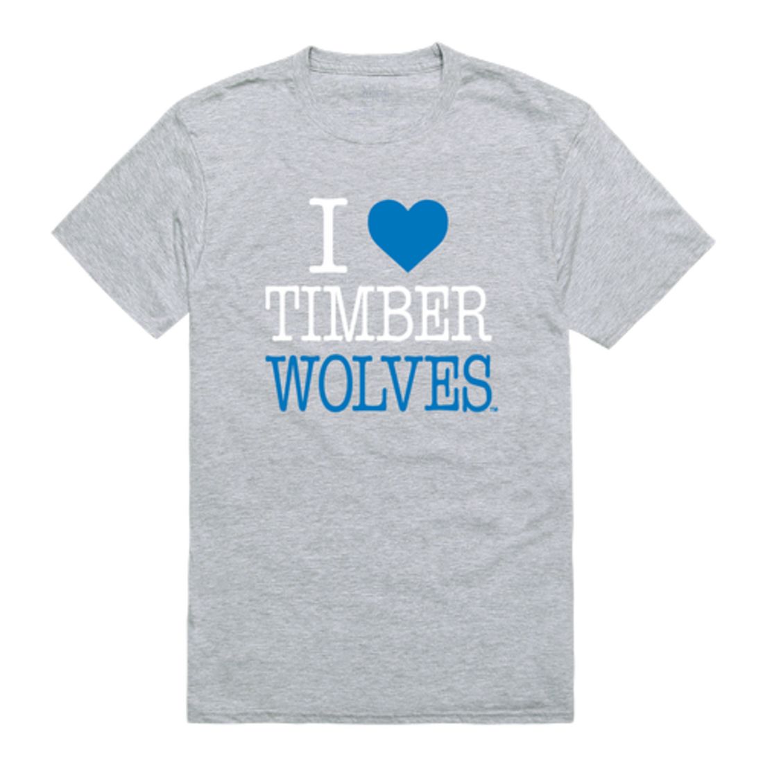 I Love Northwood University Timberwolves T-Shirt Tee