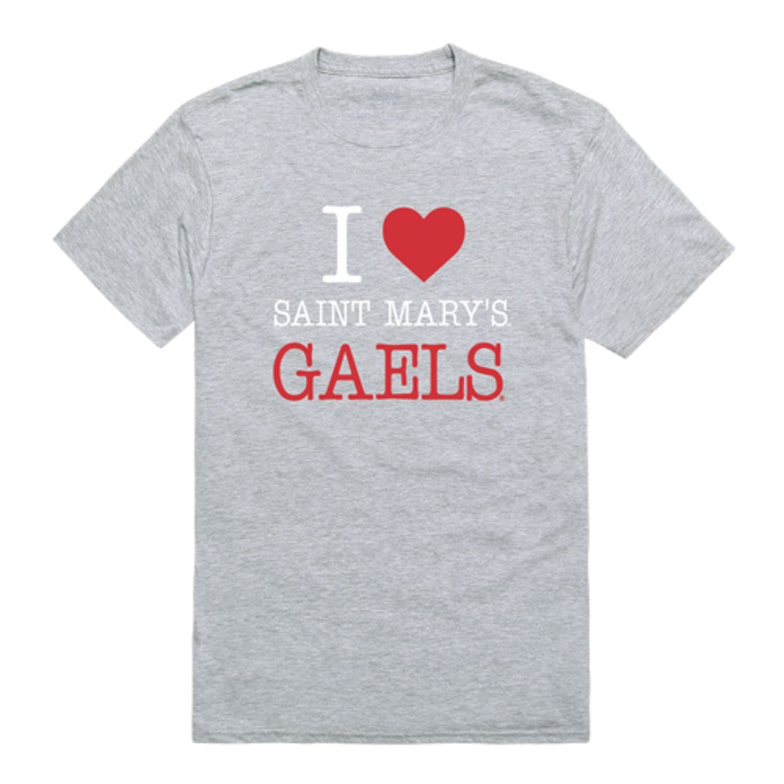 I Love Saint Mary's College of California Gaels T-Shirt Tee