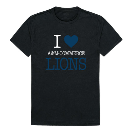 I Love Texas A&M University-Commerce Lions T-Shirt Tee