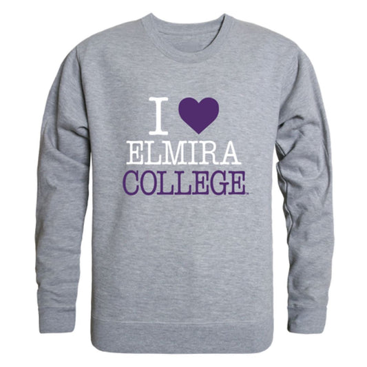 Mouseover Image, I-Love-Elmira-College-Soaring-Eagles-Fleece-Crewneck-Pullover-Sweatshirt