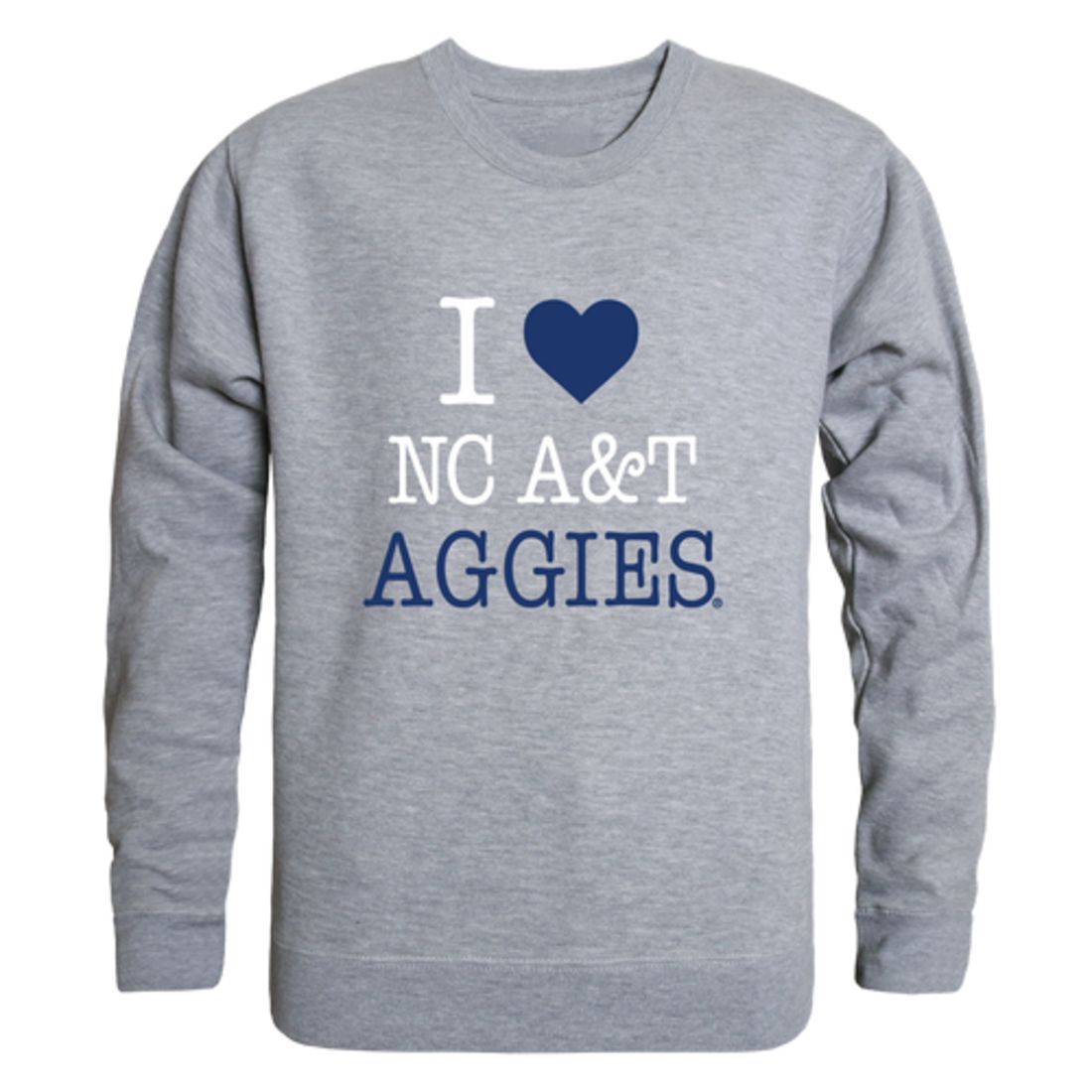 I-Love-North-Carolina-A&T-State-University-Aggies-Fleece-Crewneck-Pullover-Sweatshirt