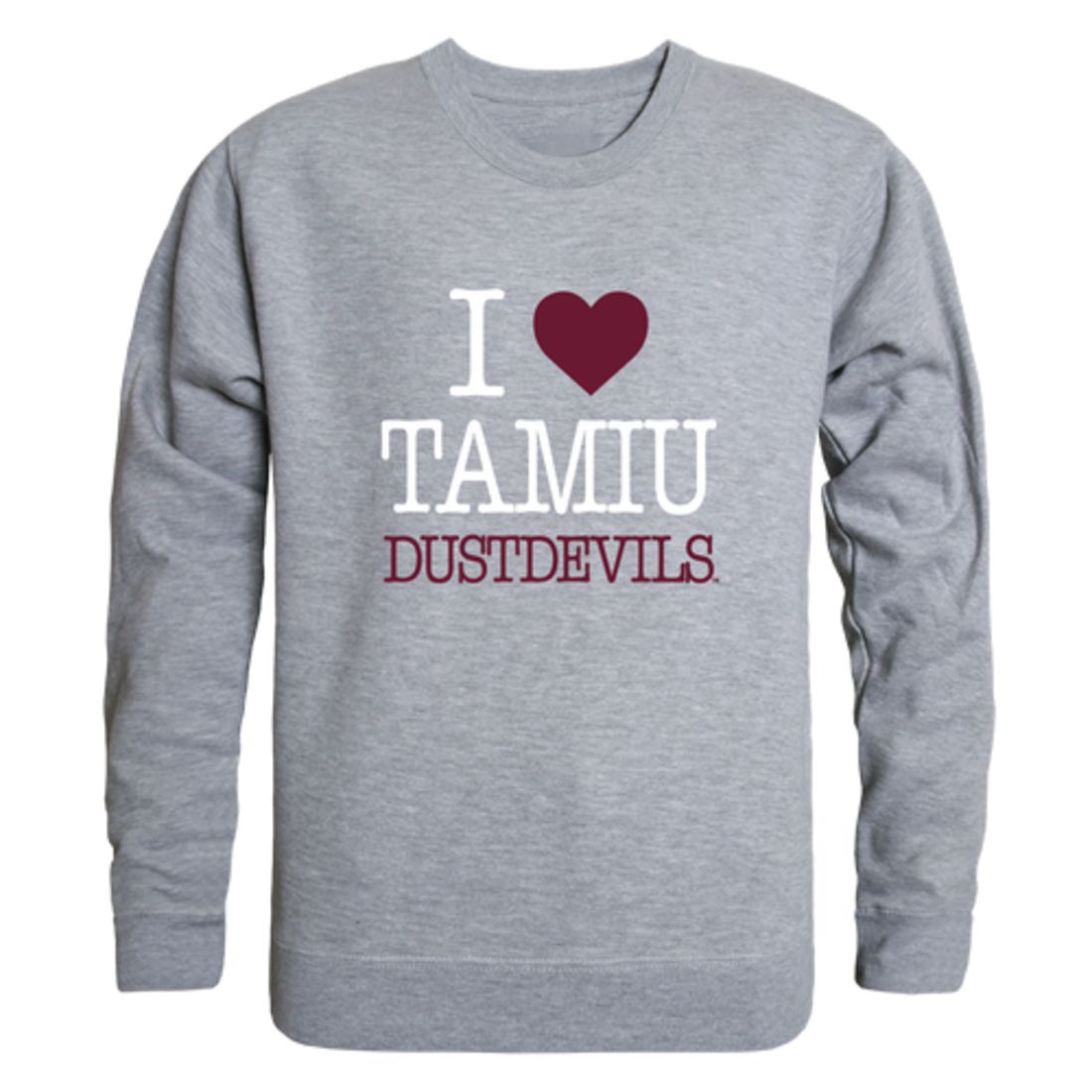 I-Love-Texas-A&M-International-University-DustDevils-Fleece-Crewneck-Pullover-Sweatshirt