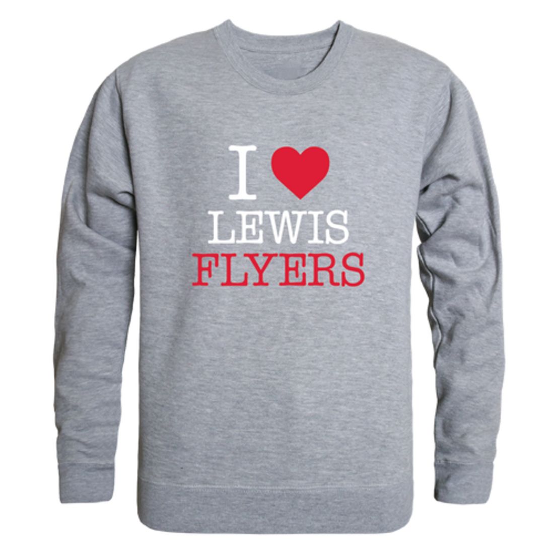 I-Love-Lewis-University-Flyers-Fleece-Crewneck-Pullover-Sweatshirt