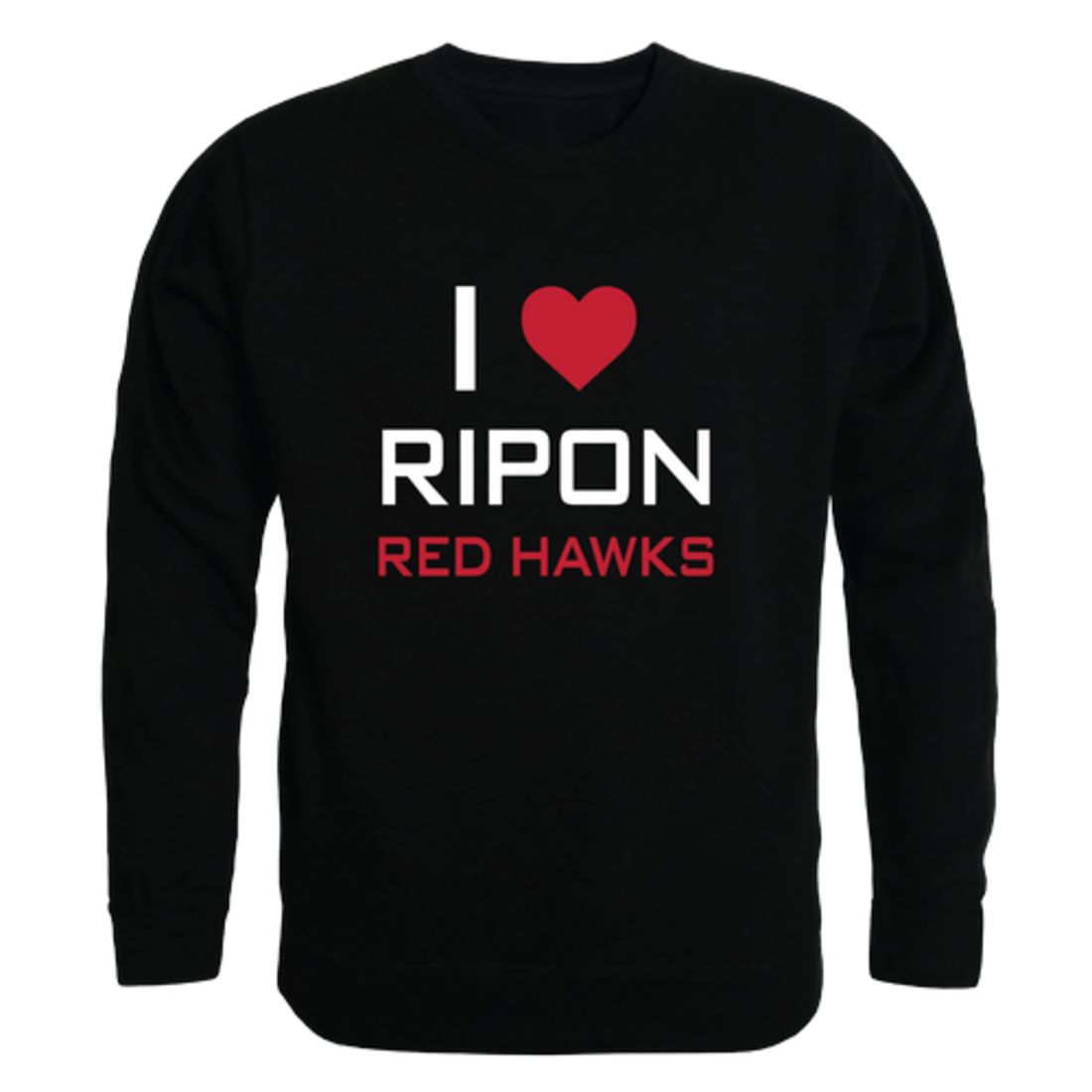 I-Love-Ripon-College-Red-Hawks-Fleece-Crewneck-Pullover-Sweatshirt