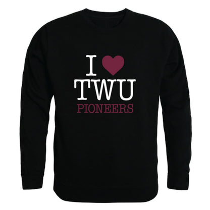 I-Love-Texas-Woman's-University-Pioneers-Fleece-Crewneck-Pullover-Sweatshirt