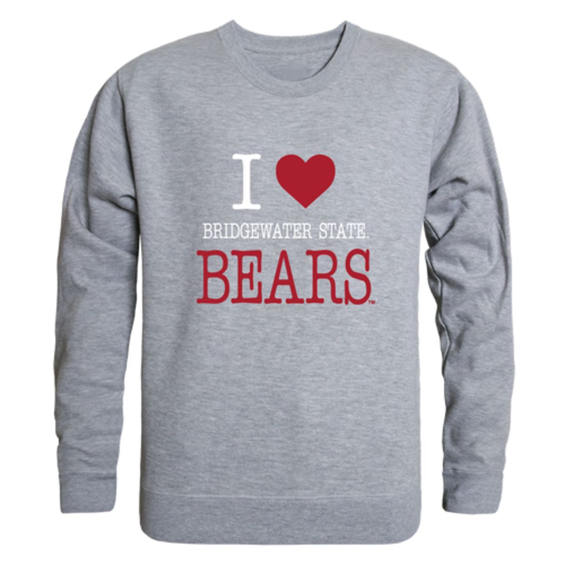 I-Love-Bridgewater-State-University-Bears-Fleece-Crewneck-Pullover-Sweatshirt