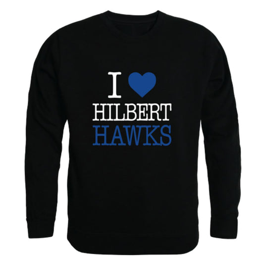 I-Love-Hilbert-College-Hawks-Fleece-Crewneck-Pullover-Sweatshirt