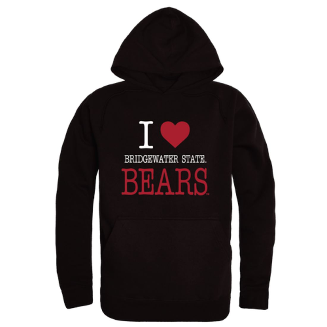 I-Love-Bridgewater-State-University-Bears-Fleece-Hoodie-Sweatshirts