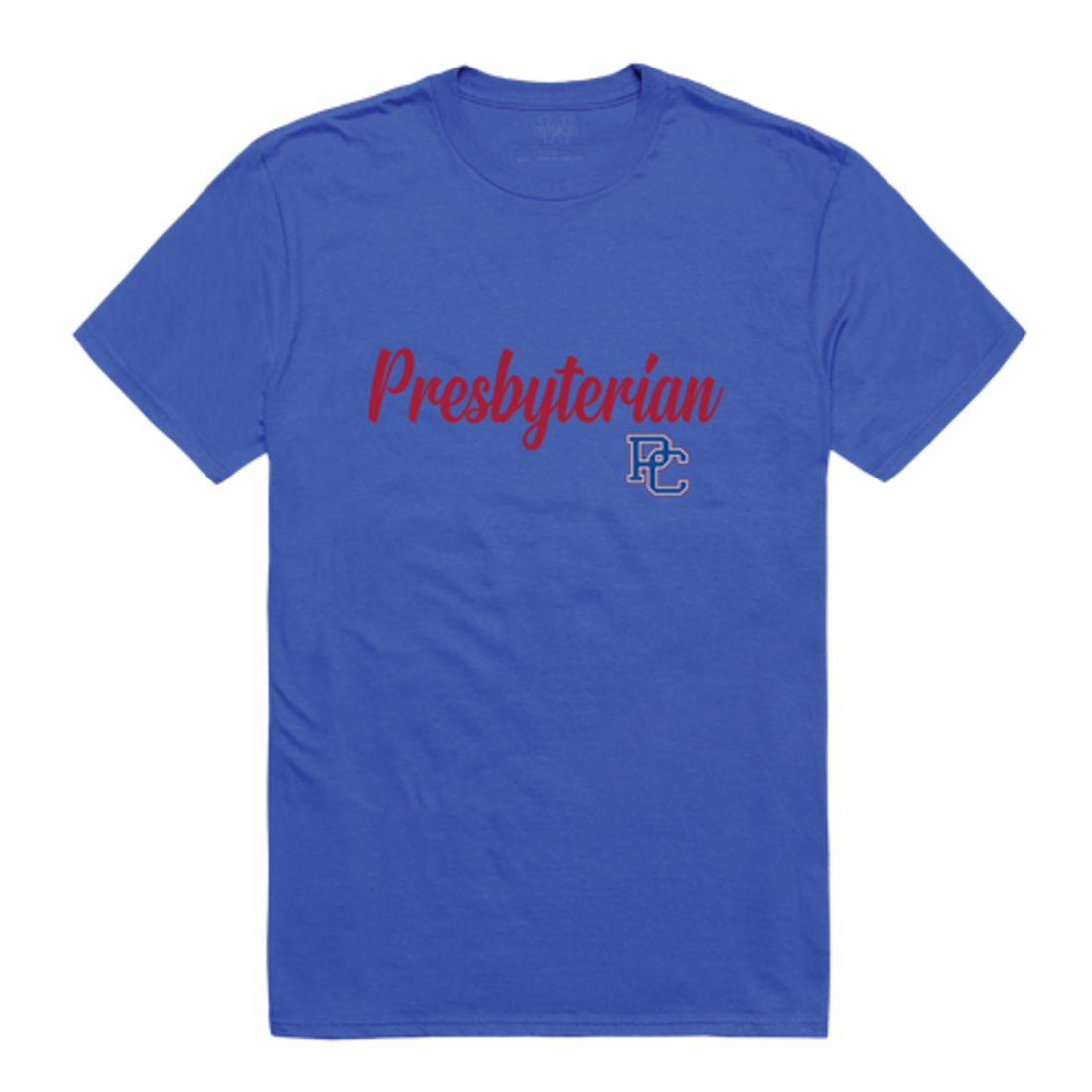 Presbyterian College Blue Hose Script T-Shirt Tee