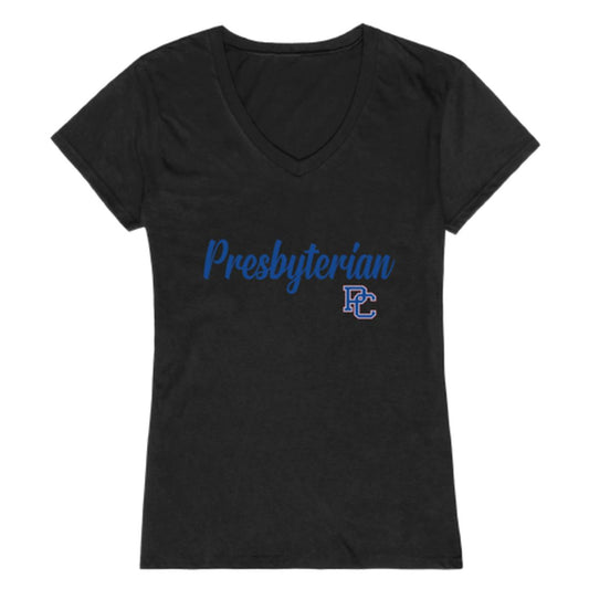 Presbyterian College Blue Hose Womens Script T-Shirt Tee