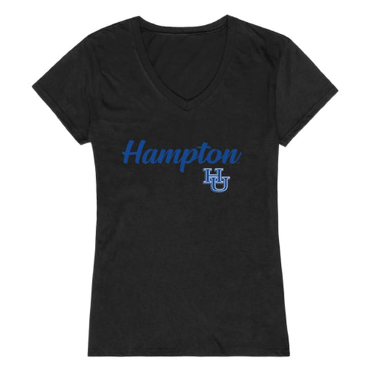 Hampton University Pirates Womens Script T-Shirt Tee