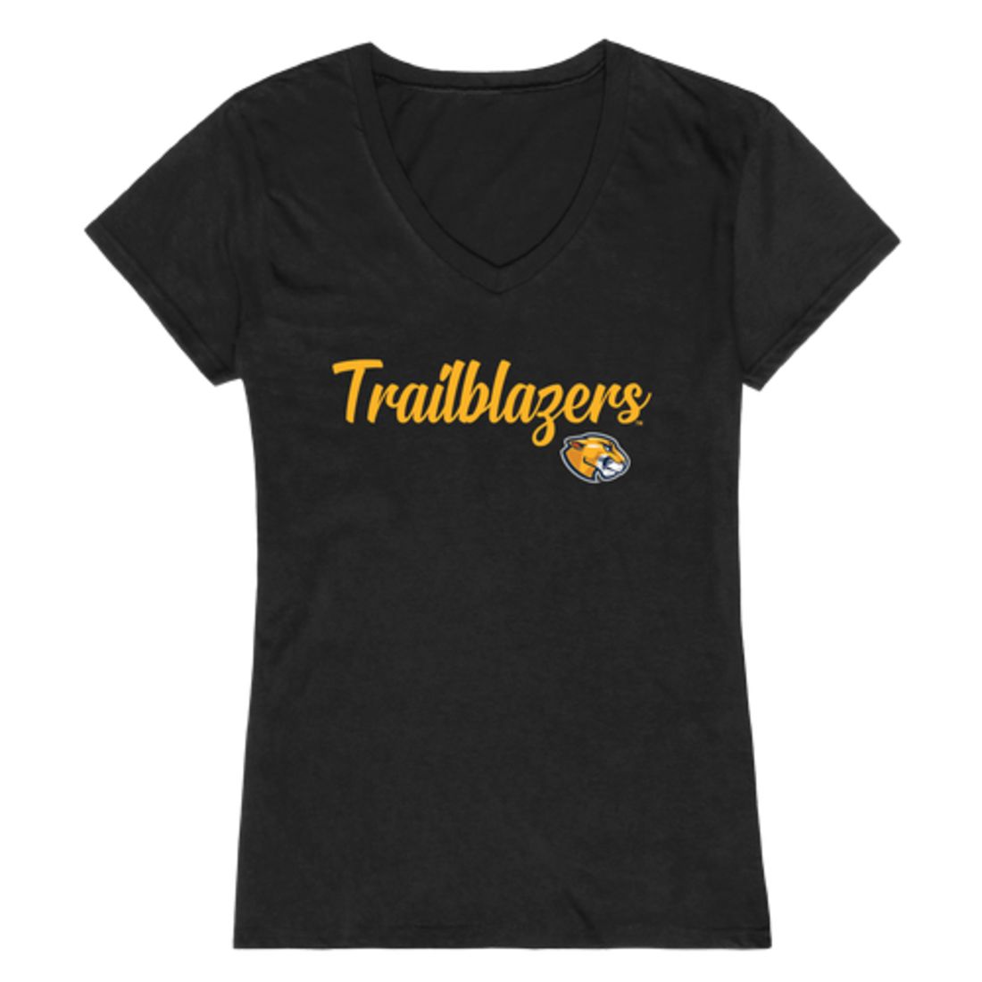 Massachusetts College of Liberal Arts Trailblazers Womens Script T-Shirt Tee