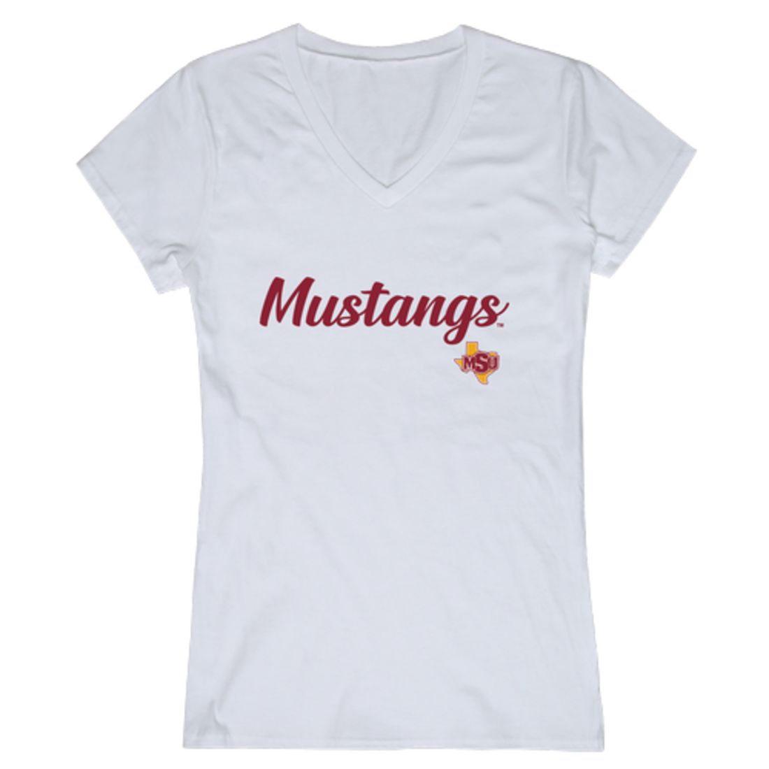 Midwestern State University Mustangs Womens Script T-Shirt Tee