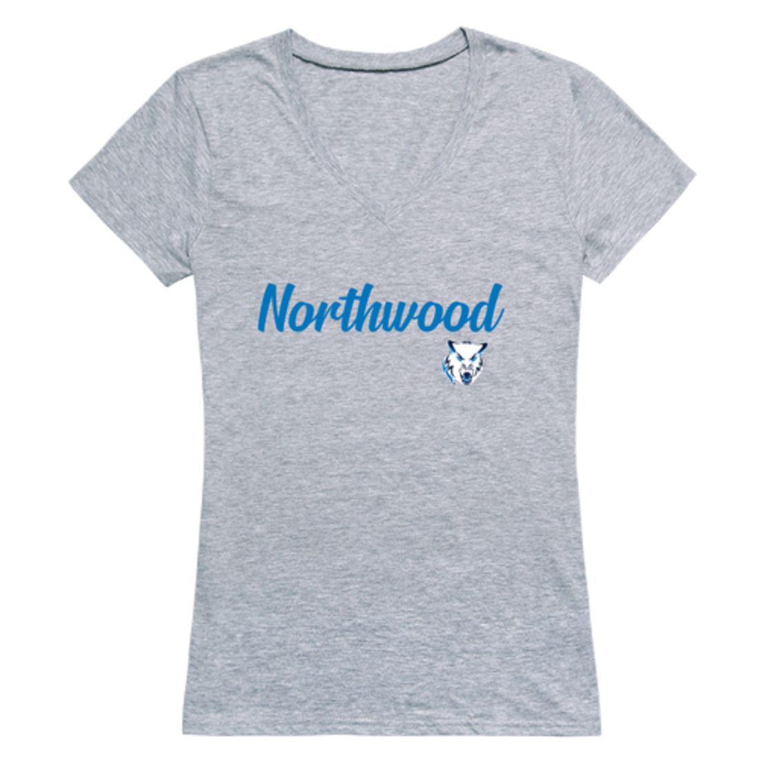 Northwood University Timberwolves Womens Script T-Shirt Tee