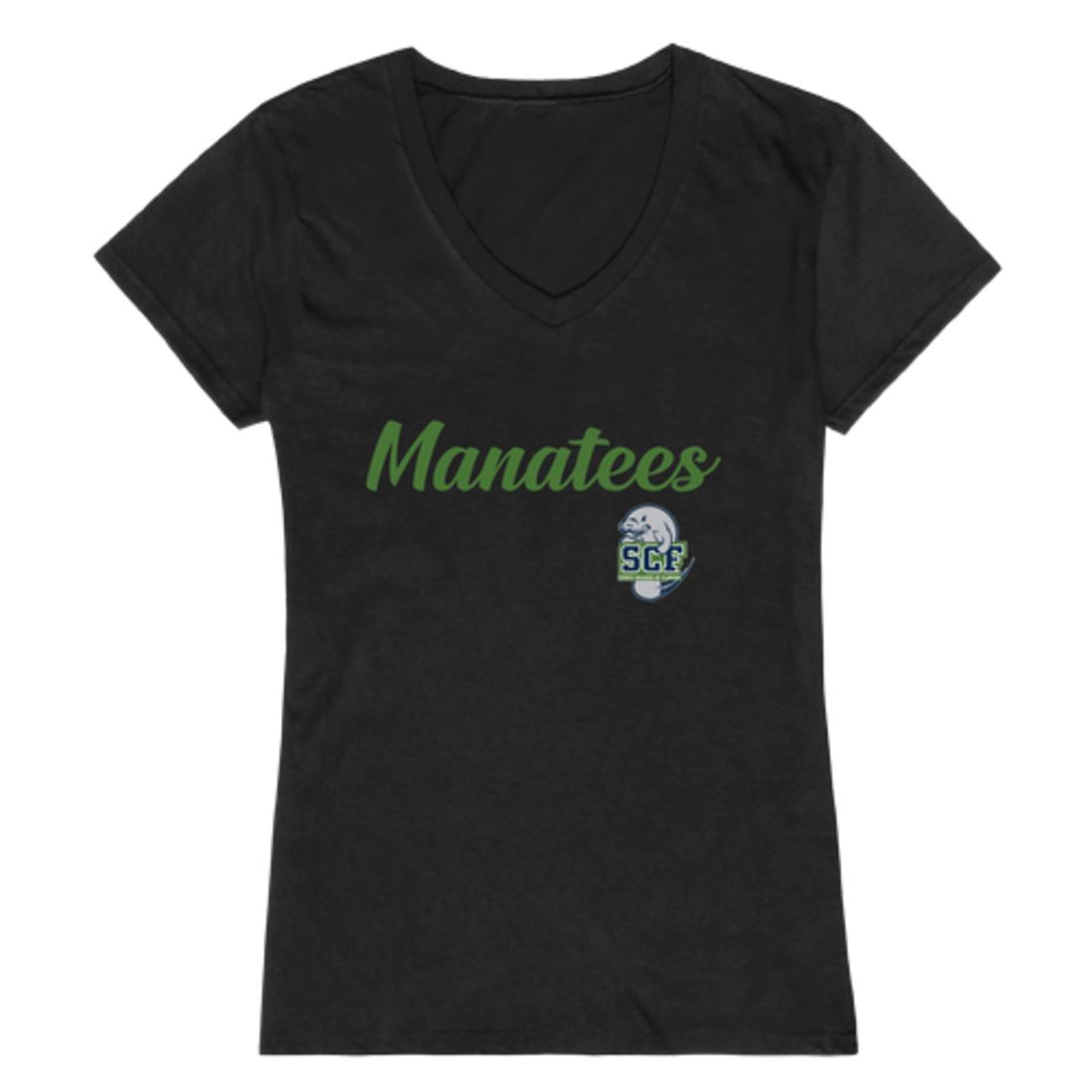 State College of Florida Manatees Womens Script T-Shirt Tee