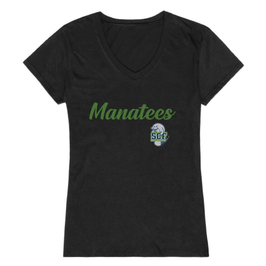 State College of Florida Manatees Womens Script T-Shirt Tee