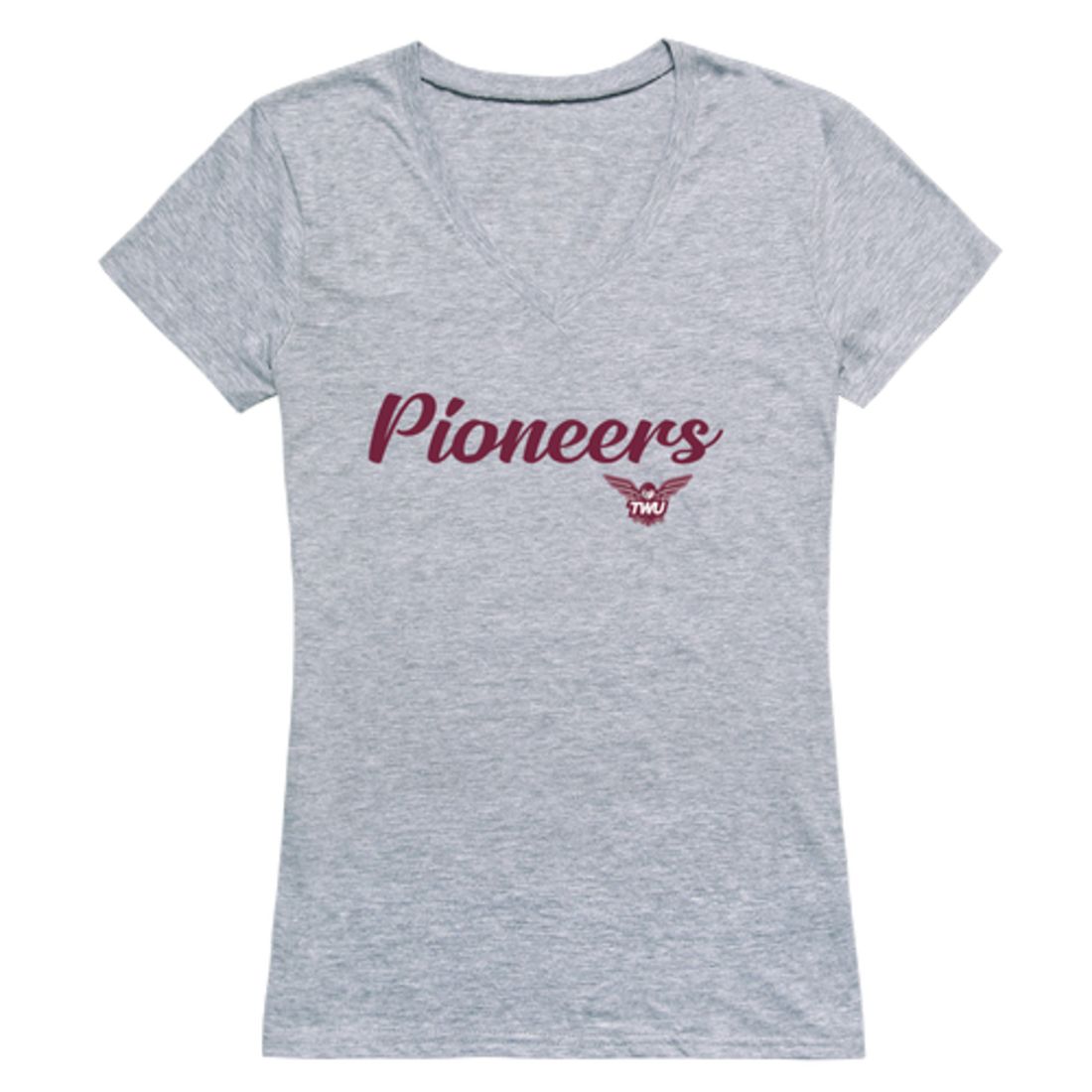Texas Woman's University Pioneers Womens Script T-Shirt Tee