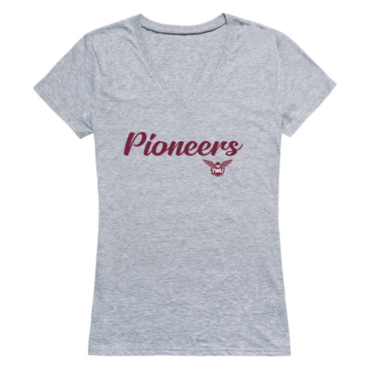 Texas Woman's University Pioneers Womens Script T-Shirt Tee