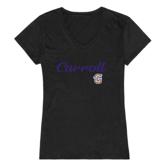 Carroll College Saints Womens Script T-Shirt Tee