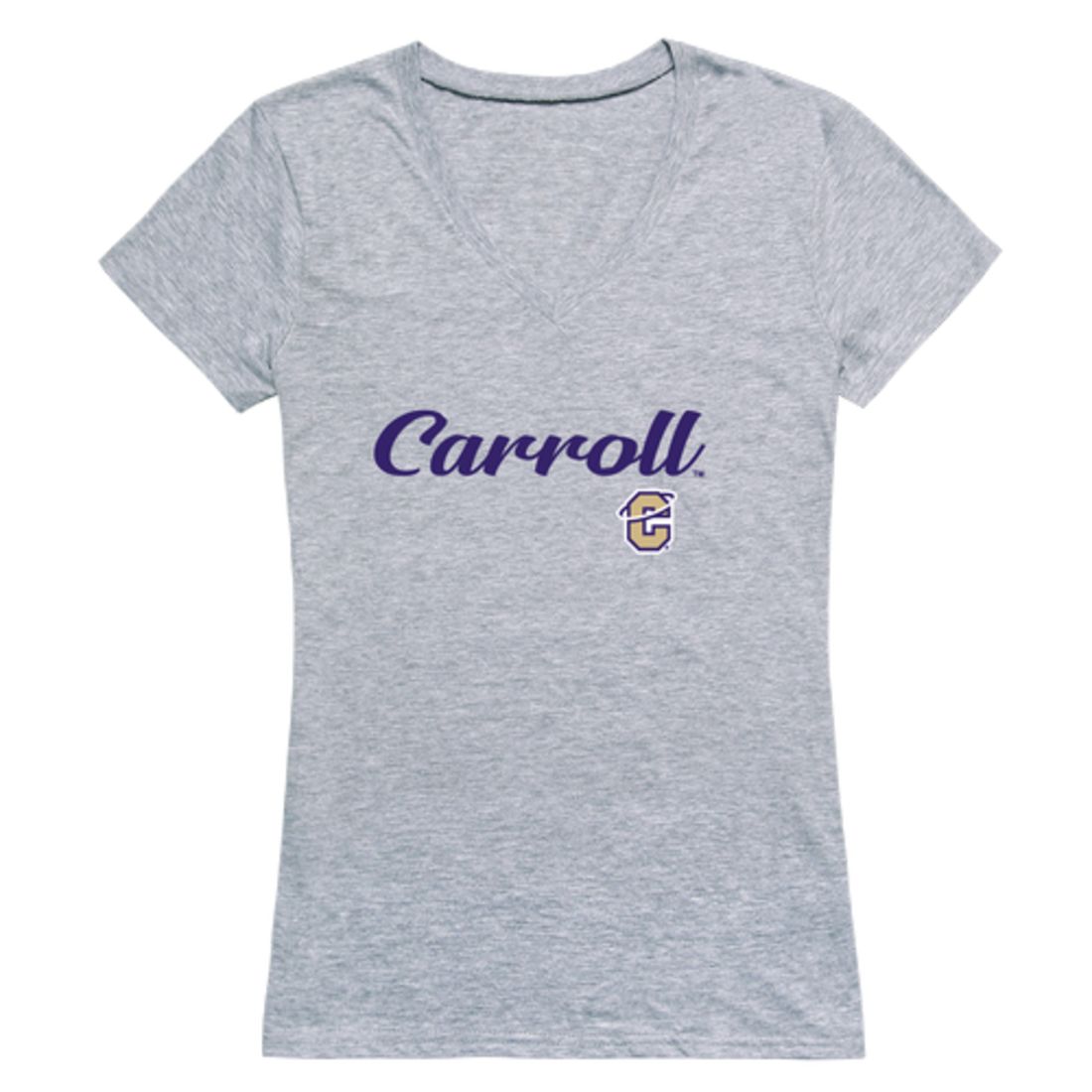 Carroll College Saints Womens Script T-Shirt Tee