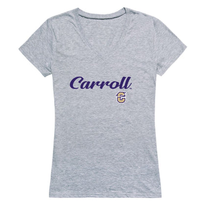 Carroll College Saints Womens Script T-Shirt Tee