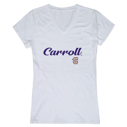 Carroll College Saints Womens Script T-Shirt Tee