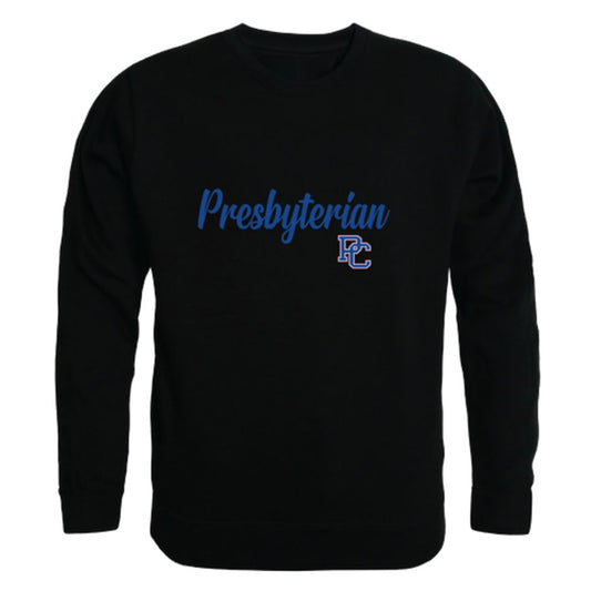 Presbyterian-College-Blue-Hose-Script-Fleece-Crewneck-Pullover-Sweatshirt
