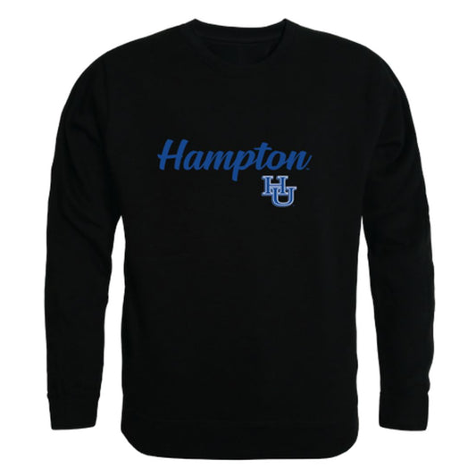 Hampton-University-Pirates-Script-Fleece-Crewneck-Pullover-Sweatshirt