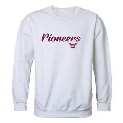 Texas-Woman's-University-Pioneers-Script-Fleece-Crewneck-Pullover-Sweatshirt