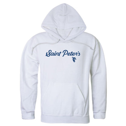 Saint-Peter's-University-Peacocks-Script-Fleece-Hoodie-Sweatshirts