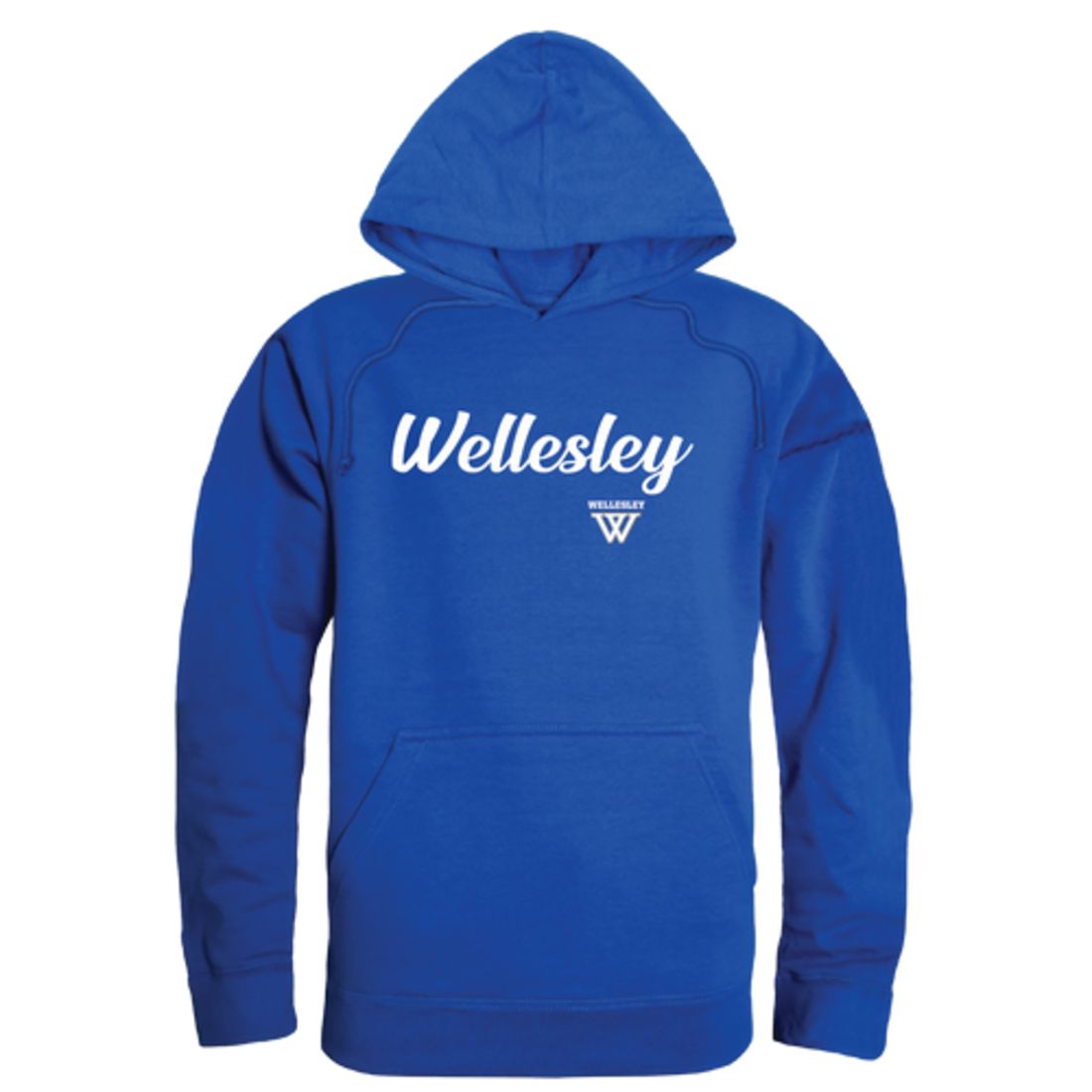 Wellesley-College-Blue-Script-Fleece-Hoodie-Sweatshirts