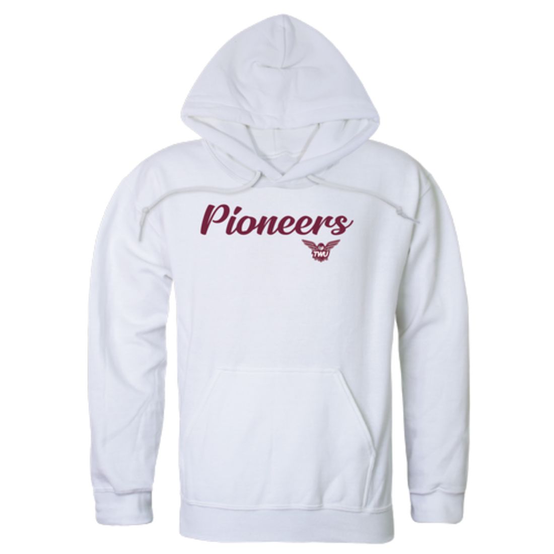 Texas-Woman's-University-Pioneers-Script-Fleece-Hoodie-Sweatshirts