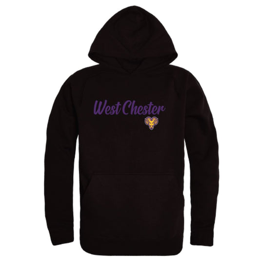 West-Chester-University-Rams-Script-Fleece-Hoodie-Sweatshirts