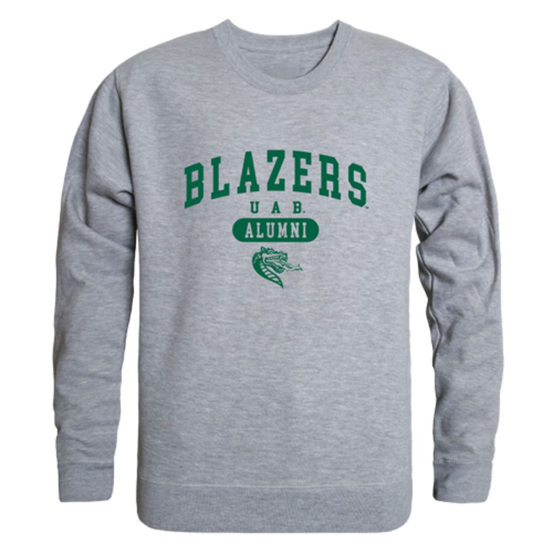 UAB University of Alabama at Birmingham Blazer Alumni Fleece Crewneck Pullover Sweatshirt Forest-Campus-Wardrobe