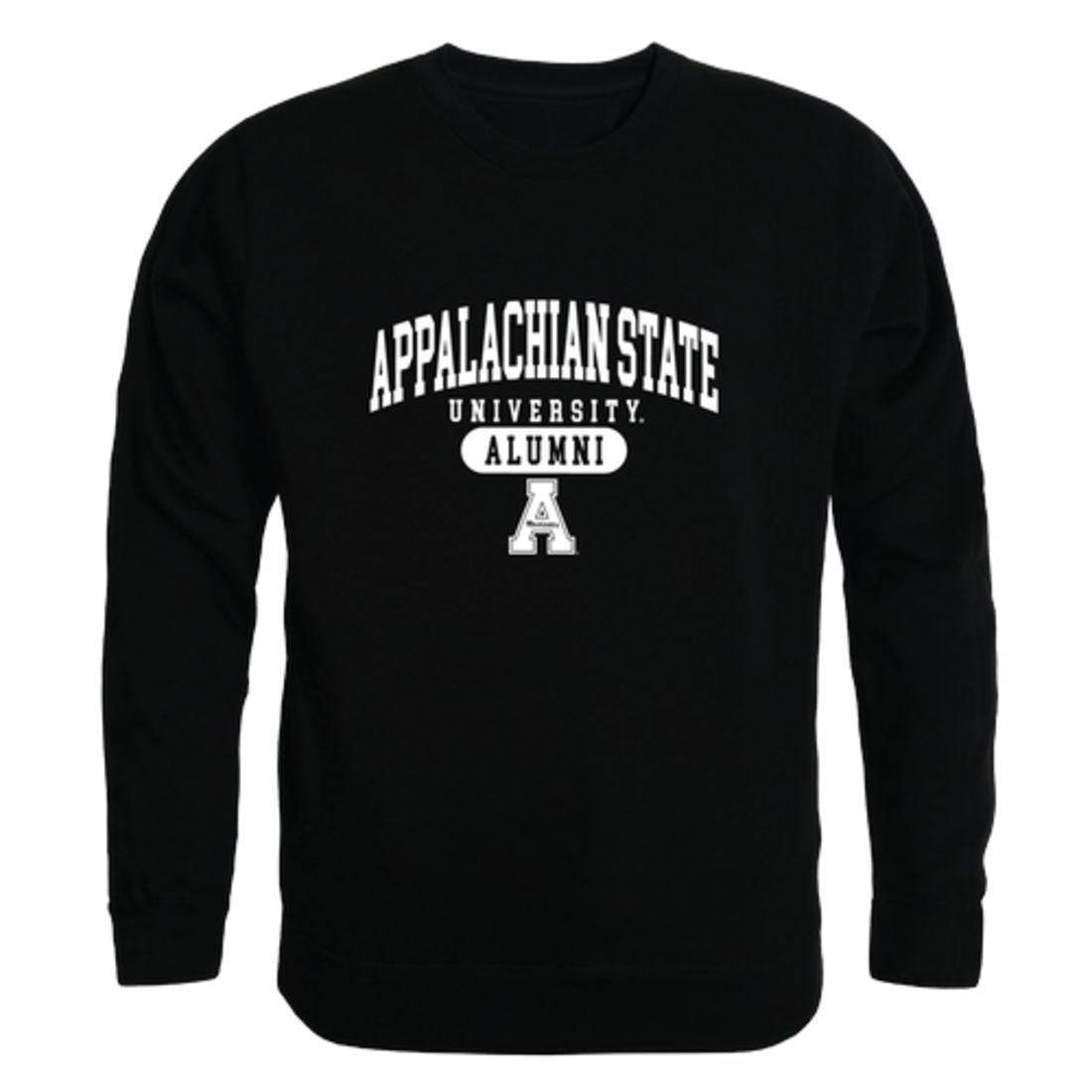 Appalachian App State University Mountaineers Alumni Fleece Crewneck Pullover Sweatshirt Black-Campus-Wardrobe