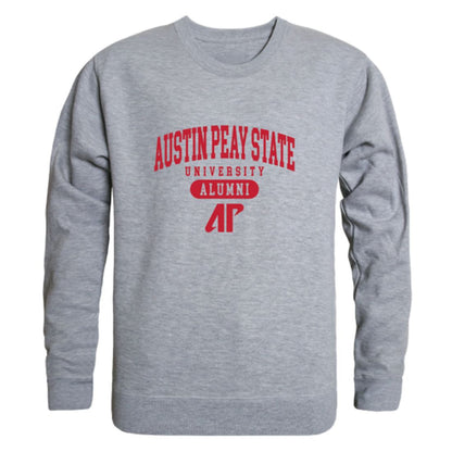 APSU Austin Peay State University Governors Alumni Fleece Crewneck Pullover Sweatshirt Heather Gray-Campus-Wardrobe