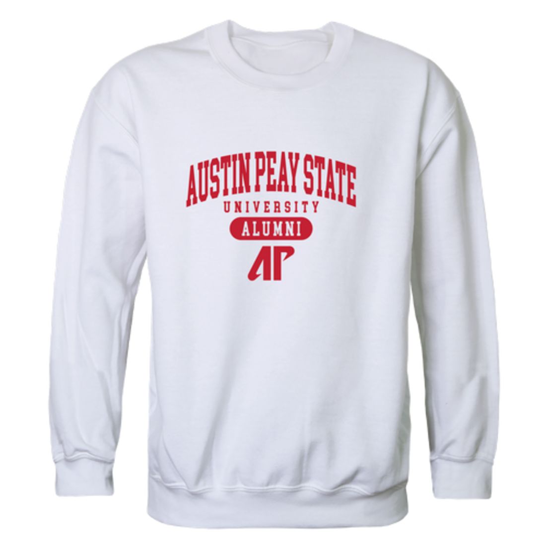 APSU Austin Peay State University Governors Alumni Fleece Crewneck Pullover Sweatshirt Heather Gray-Campus-Wardrobe