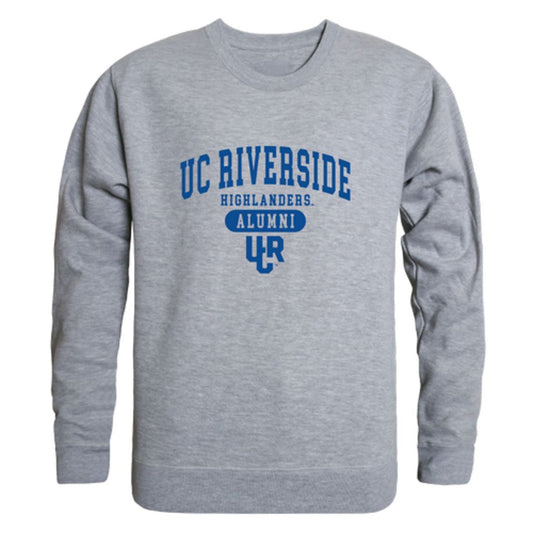 University of California UC Riverside The Highlanders Alumni Fleece Crewneck Pullover Sweatshirt Heather Gray-Campus-Wardrobe