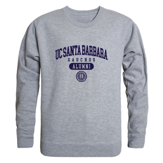 UCSB University of California Santa Barbara Gauchos Alumni Fleece Crewneck Pullover Sweatshirt Heather Gray-Campus-Wardrobe