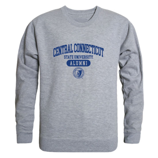 CCSU Central Connecticut State University Blue Devils Alumni Fleece Crewneck Pullover Sweatshirt Heather Gray-Campus-Wardrobe