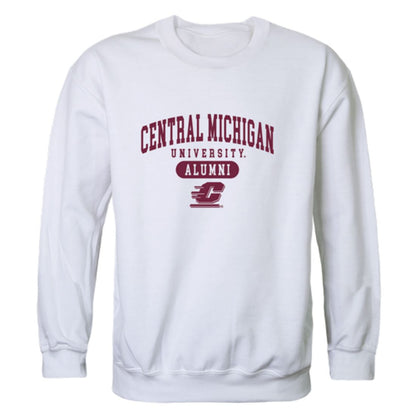 CMU Central Michigan University Chippewas Alumni Fleece Crewneck Pullover Sweatshirt Heather Gray-Campus-Wardrobe