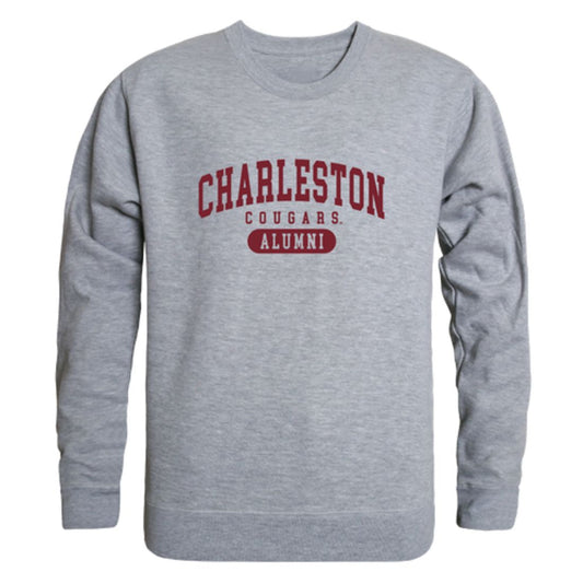 COFC College of Charleston Cougars Alumni Fleece Crewneck Pullover Sweatshirt Heather Gray-Campus-Wardrobe