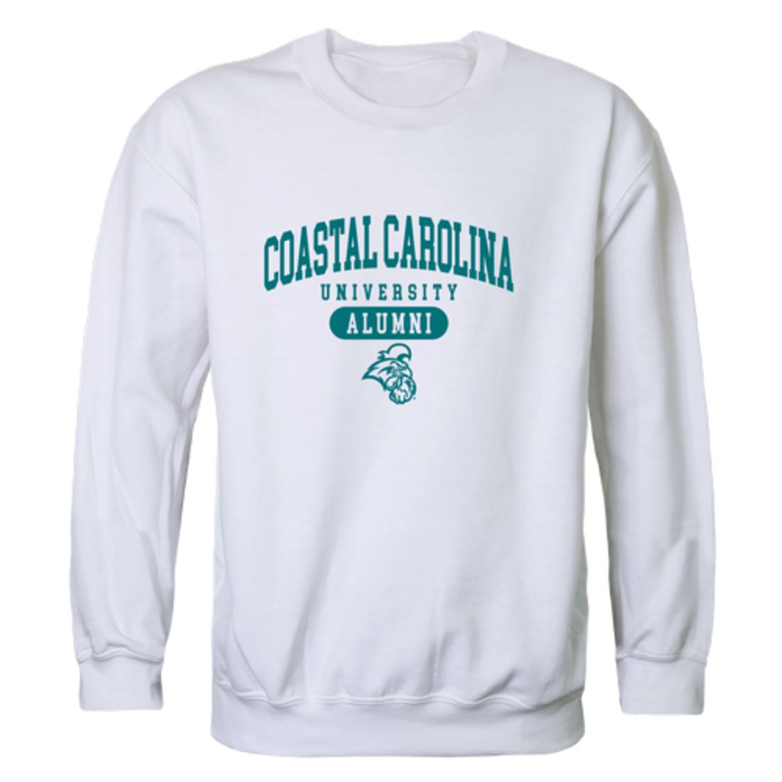 CCU Coastal Carolina University Chanticleers Alumni Fleece Crewneck Pullover Sweatshirt Heather Charcoal-Campus-Wardrobe