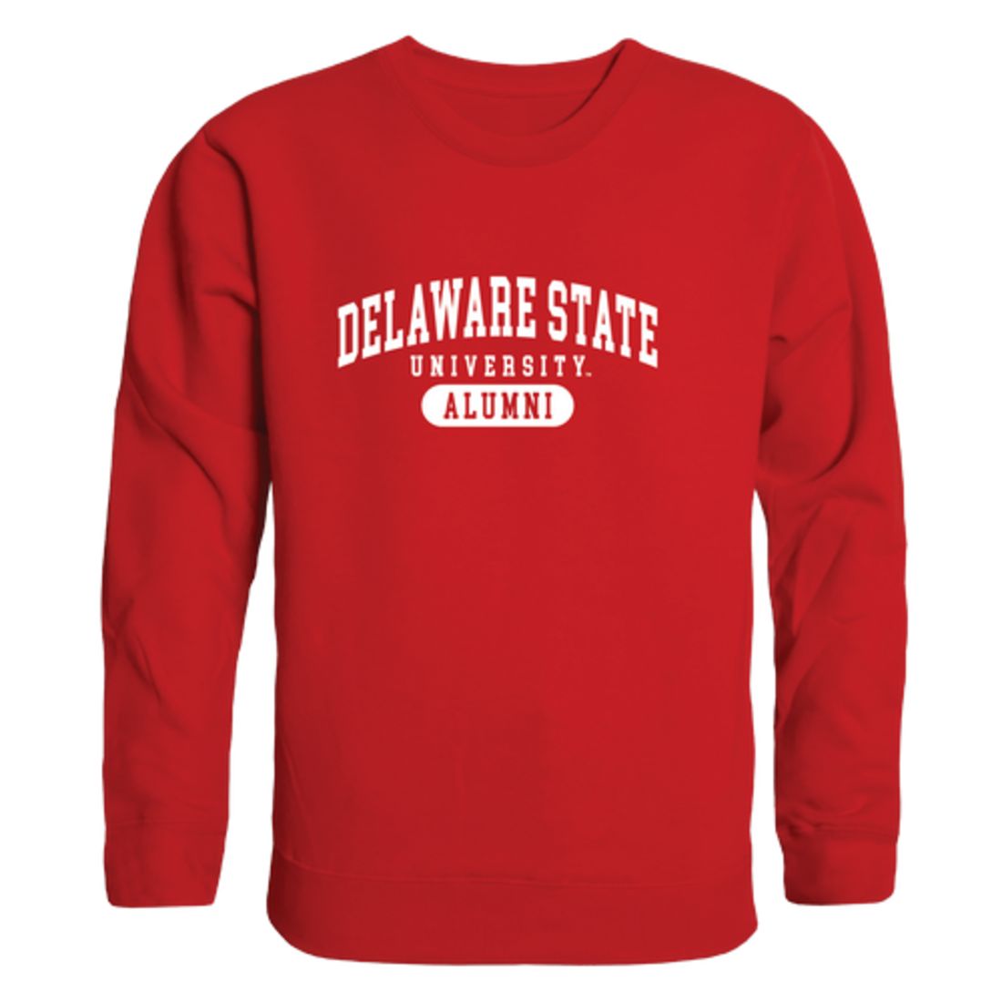 DSU Delaware State University Hornet Alumni Fleece Crewneck Pullover Sweatshirt Heather Gray-Campus-Wardrobe