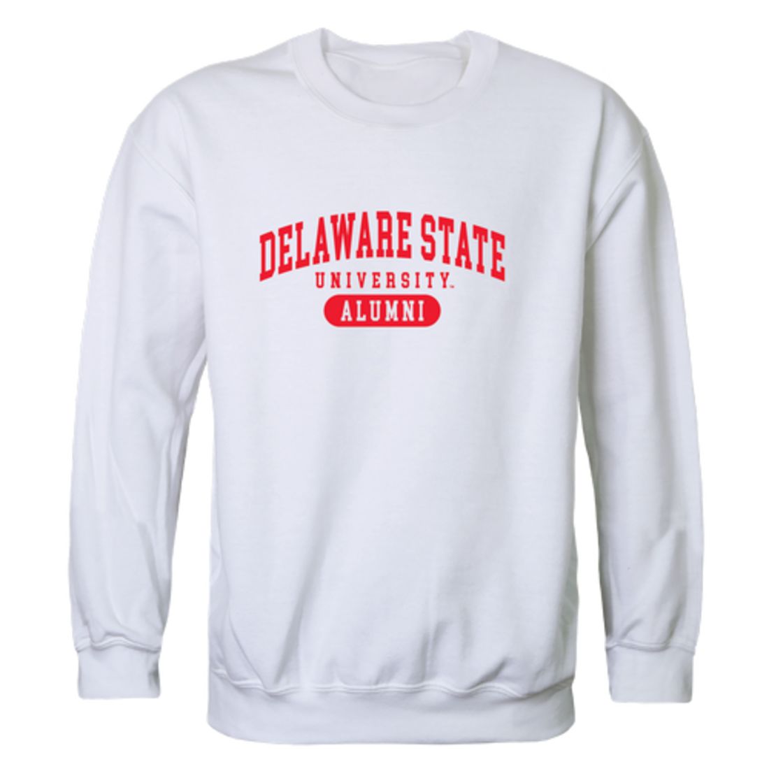 DSU Delaware State University Hornet Alumni Fleece Crewneck Pullover Sweatshirt Heather Gray-Campus-Wardrobe